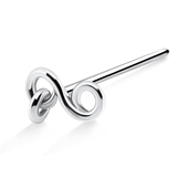 Infinity Shaped Silver Straight Nose Stud NSKA-47